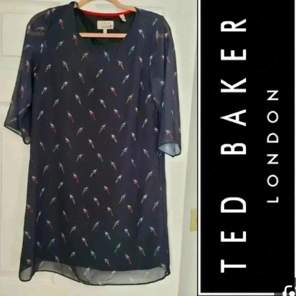 Ted Baker bird print dress - Picture 1 of 9